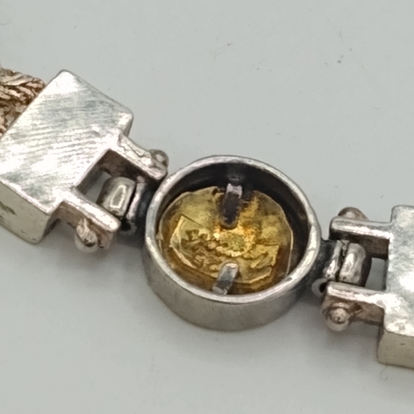 ANATOLI 925 Silver Braided Woven Bracelet Signed Vintage - Picture 9 of 15